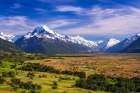 Morning light on Mount Cook, Aoraki Mount Cook National Park, South Island, New Zealand Art Print